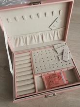 Joyero de terciopelo de doble capa, caja de almacenamiento de joyería europea de cuero de alta capacidad, soporte de joyería de gran espacio, caja de regalo