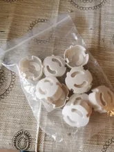 Cubierta protectora de enchufe de seguridad para bebés, protector de clavija de 2 agujeros, 10 Uds., E06F