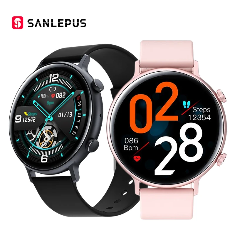 SANLEPUS Fashion Smart Watch 2021 New Women Men Smartwatch Dial Calls Blood Oxygen Heart Rate Monitor For Samsung Apple Android