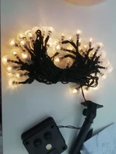 Crystal-Ball Fairy-Lights Led-String Solar-Lamp Christmas-Decor Power LEDS Garden Outdoor