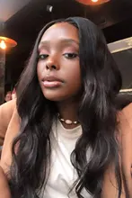 UNice-Peluca de pelo largo ondulado, 4x4 pulgadas, cierre de densidad, 180% y 150% Natural, con línea de pelo Natural prearrancado