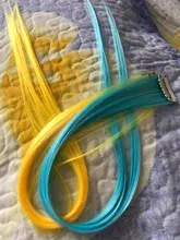 Alileader-extensiones de cabello con Clip para mujer, extensiones de cabello liso con degradado, de alta temperatura, 57 colores