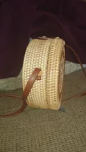 Bolso de mimbre tejido para mujer, mochila pequeña con bandoleras cruzadas de mimbre tejida a mano, perfecto para verano