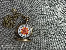 Reloj de bolsillo de cuarzo para hombres y mujeres, cadena colgante de plata, relojes para regalo, Retrato del líder de Rusia