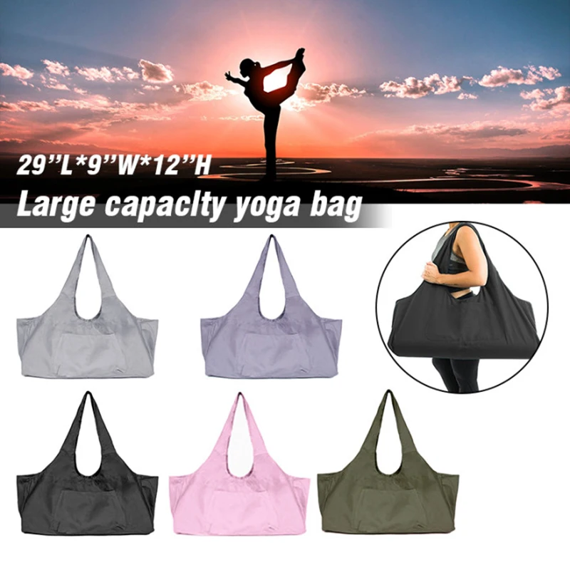 Large Capacity Canvas Yoga Bag Outdoor Fitness Clothes Travel Storage Carry Shoulder Tote