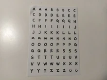 Mohamm-pegatina de corazón con letras en inglés para chica, suministros escolares, en blanco y negro, Cuenta de mano, 1 ud.