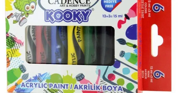 Каденция акриловых красок Kooky 12 цветов * 15 мл | Канцтовары для офиса и дома