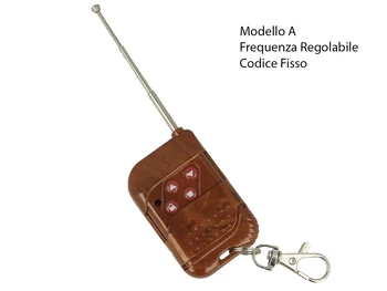 

Radio control remote control for gate universal model adjustable frequency fixed code with 4 buttons