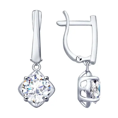 Серьги SOKOLOV из серебра со Swarovski Zirconia