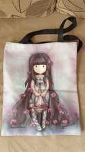 Bolso de diseñador para mujer, bolsa de hombro de lona duradera de alta calidad con estampado de dibujos animados, bolso escolar para chicas