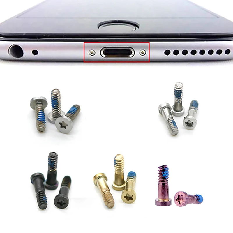 10pcs Tail Screws For iPhone 6 6S 7 8 PLUS X XR XS XSM 11 11PRO MAX 12 13  Pro Max MINI Bottom Screws Phone Parts - AliExpress