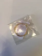 ZHOUYANG-Anillo delicado delgado de estilo minimalista con una mini perla, joyería fina, color amarillo claro dorado