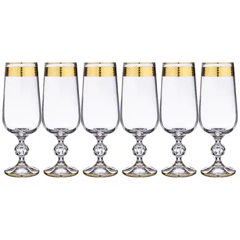 

Set of wine glasses of 6 PCs. "Allegro Sterna/Klaudia" gold 280 ml