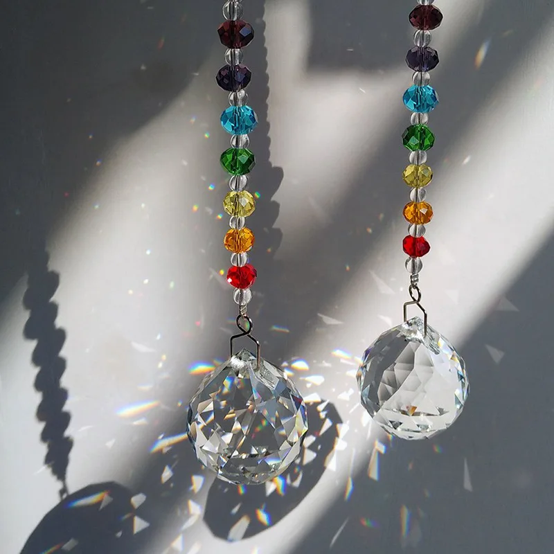 Crystal Sun Catcher Chandelier Crystal Drops 1PCS 30/40/50MM Clear K9 Crystal Ball Prisms