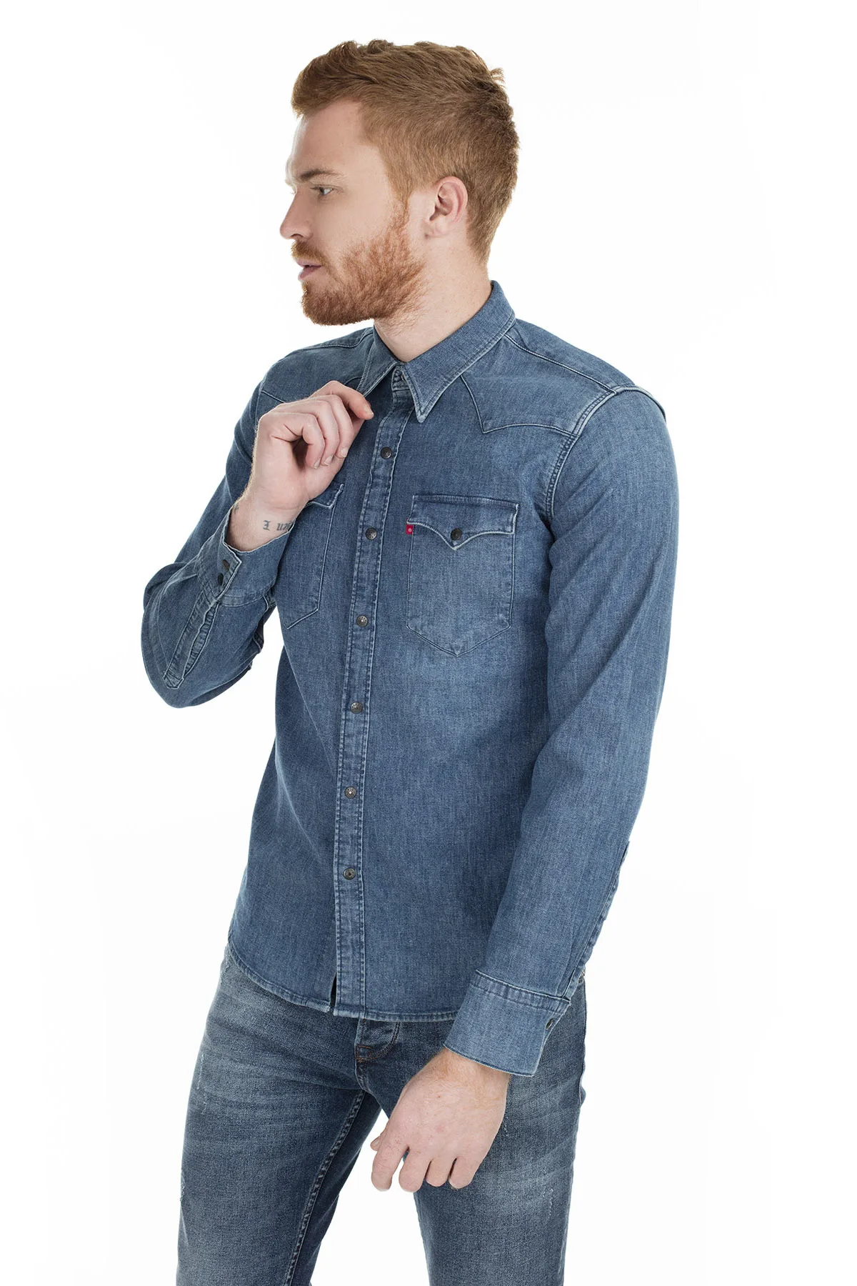Levi's джинсовая рубашка мужская рубашка 65816
