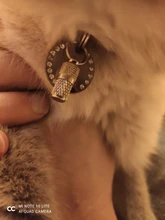 Tag Necklace Dog-Accessories Nameplate Hanging-Bulldog Pet-Id Mysudui Address Anti-Lost