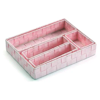 

Set of Stackable Organising Boxes Textile (5 Pieces) (6 x 34 x 26 cm)