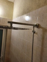 Arm-Bracket Bathroom-Faucet-Set Shower-Hose Wall-Mounted Rainfall Rozin Black Bar 150cm