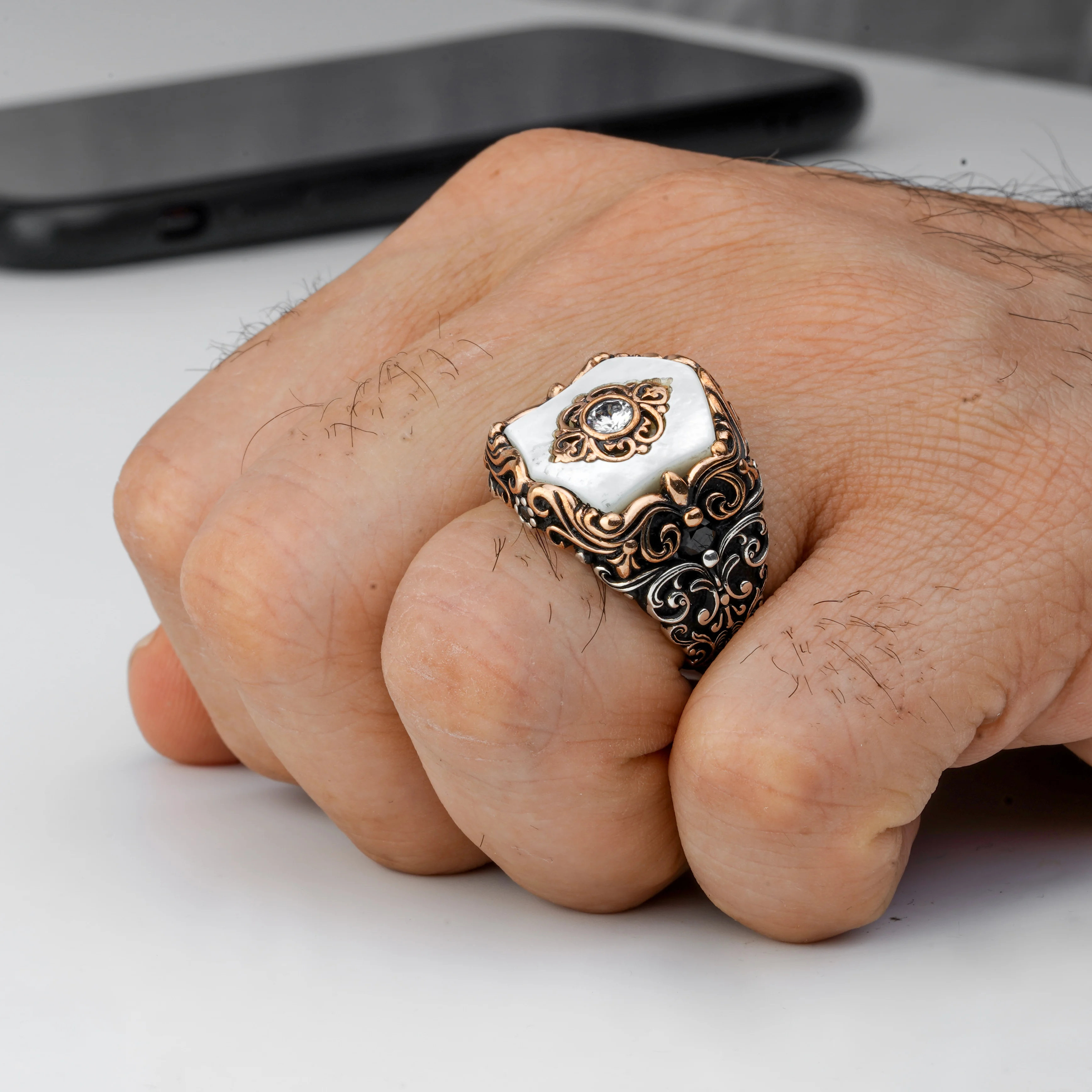 Natural Certified Pearl Ring 925 Sterling Silver Handmade Ring For Men &  Women | eBay