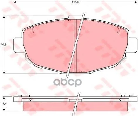 Колодки Передние Lexus Gs300 93-97 Gdb1184 TRW/Lucas арт. GDB1184
