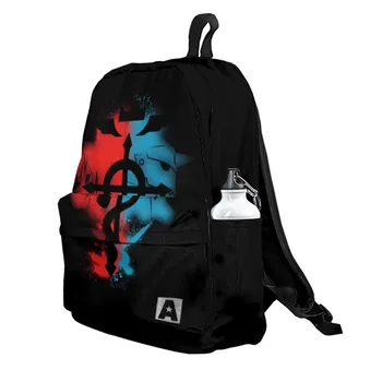 

Рюкзак 3D с принтом «Стальной алхимик» для мальчиков и девочек, для работы, для путешествий с ноутбуком, водонепроницаемый