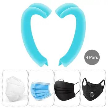 

5pairs Mask Ear Strap Hook Silicone Earloop Cover Ear Protect Buckle Mask Hook Soft Comfortable Ear Protection Hook Earbud Gel