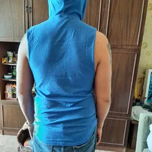 Camiseta de algodón sin mangas con capucha para hombre, ropa deportiva de marca para gimnasio y musculación