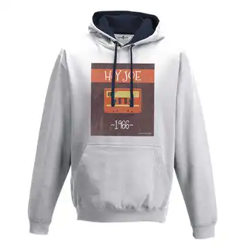 

Hood Sweatshirt Bico Hey Joe Music Cassette Tape Radio Dance Pop Rock Years 70 Fashion Design 1 S