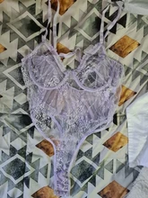 Yimunancy-Body de encaje Floral para mujer, Body transparente Sexy de peluche, monos ajustados para mujer 2020