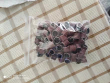 XCAN-Juego de tambor de lijado #80 #100 #120, grano con mandril de lijado de 6,35mm y 12,7mm para herramientas rotativas Dremel, bandas de lijado