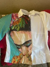 Camiseta de manga larga con botones para mujer, Blusa holgada informal Vintage de otoño para oficina, camisa de talla grande 5XL con estampado Floral