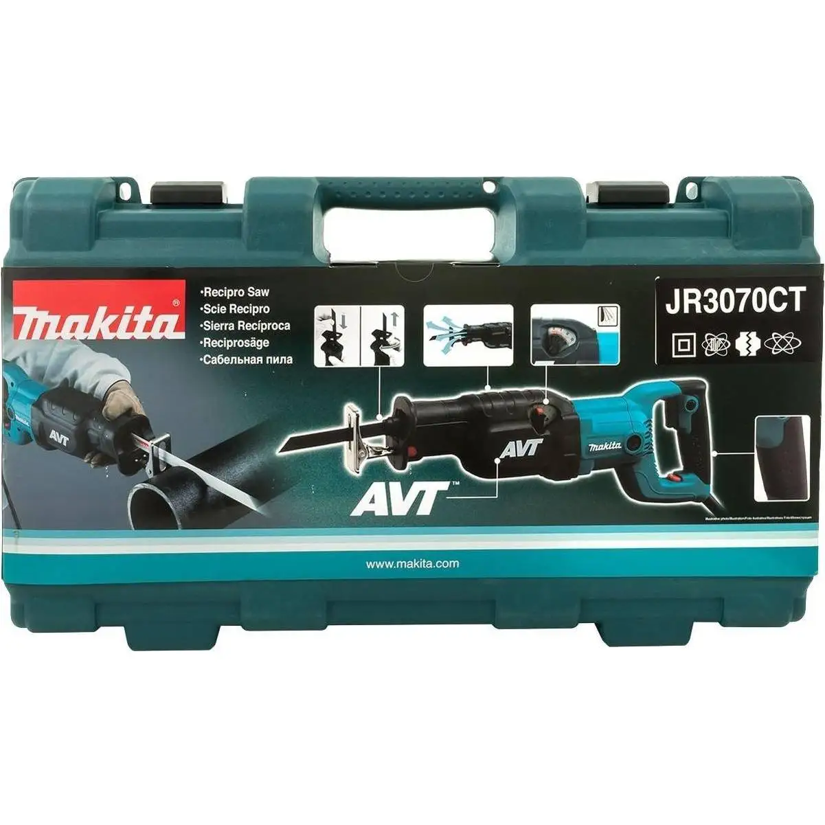 Пила сабельная электрическая Makita JR 3070 CT (1510 Вт; 2800 кол/мин; маятниковый ход; антивибрация; бесключевая замена
