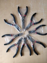 1 ~ 8 unids/set alicates de la joyería herramienta de acero al carbono negro Alicates para abalorios DIY mano plana nariz redonda alicates cortador de alambre