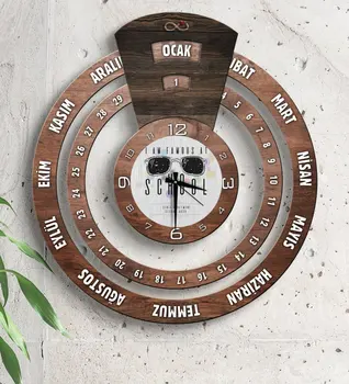 

Personalized School Ünlüyüm Infinite Mayan Calendar Wall Clock-4