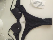 Underwired Bikini Swimsuit Thong Ribbed Two-Pieces Sexy High-Cut Female Women Swim-V2697