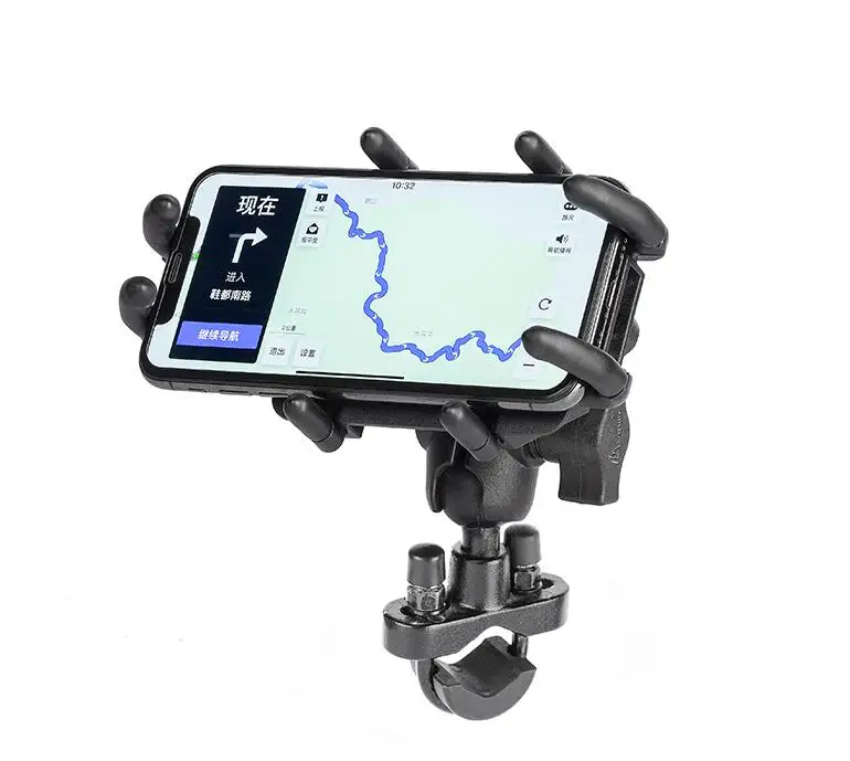 Günstige Aluminium Motorrad Lenker Auto Saugnapf Halterung + 9CM Buchse Arm w Schnell Grip Telefon Halter für smartphones für RAM Halterungen