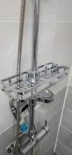 Shower Shelf Rack Lifting-Storage-Tray Bathroom-Accessories Plastic-Holder Rectangle