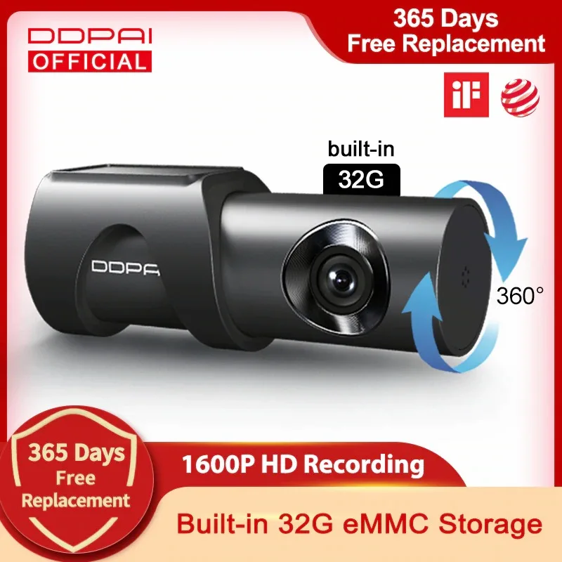 DDPAI Dash Cam Mini 3 1600P HD Dvr Car Camera Mini3 Auto Drive Vehicle Video Recroder 2K Android Wifi Smart 24H Parking Camera