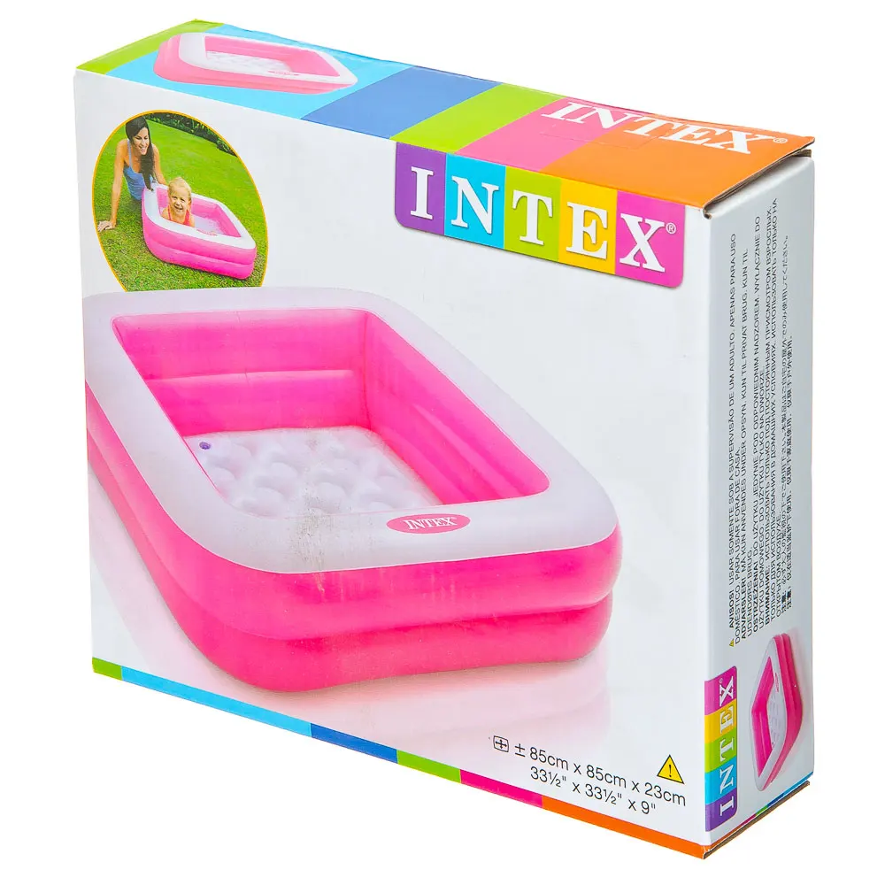 НАДУВНОЙ БАССЕЙН ДЛЯ ДЕТЕЙ INTEX 85X85X23 СМ / МОРЯ ПЛЯЖА ДВОРА КРАСИВЫЙ ПРОЧНЫЙ