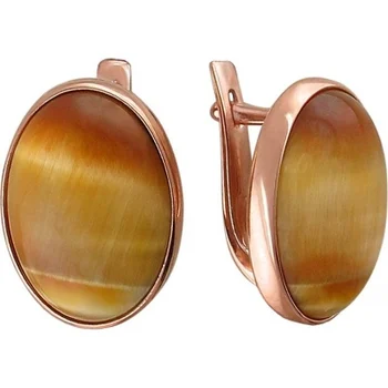

Esthete earrings with Agate made of silver with gilding