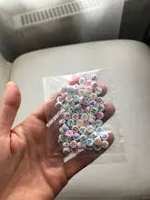 Letra mezcladas de cuentas de acrílico alfabeto cuentas espaciadoras sueltas joyería hecho a mano Diy pulsera collar de artes y manualidades para niños