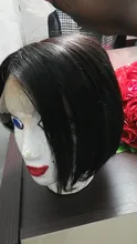 Zafiro corto Pixie pelucas de encaje corte Pixie Peluca de pelo Remy brasileño recto 150% de densidad máquina pelucas de cabello humano para las mujeres