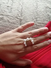 Fashion Big Geometric Pearl Paved Rings For Women 2021 New Jewelry Personality Statement