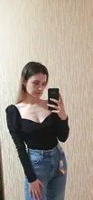 Coreana-camisas vintage de color liso para mujer, blusa ajustada de manga abombada cuadrada, con cuello en V, 2019, gran oferta especial
