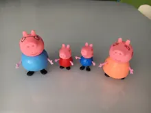Figuras de acción de Peppa pig, George, familia de conejillos de indias, papá, mamá, Anime Original, juguetes para niños, regalo de Navidad