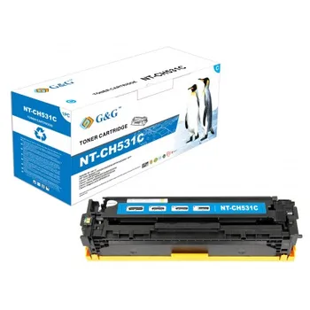

Compatible G & G HP CC531A CYAN TONER cartridge No. 304A 2.800 pages