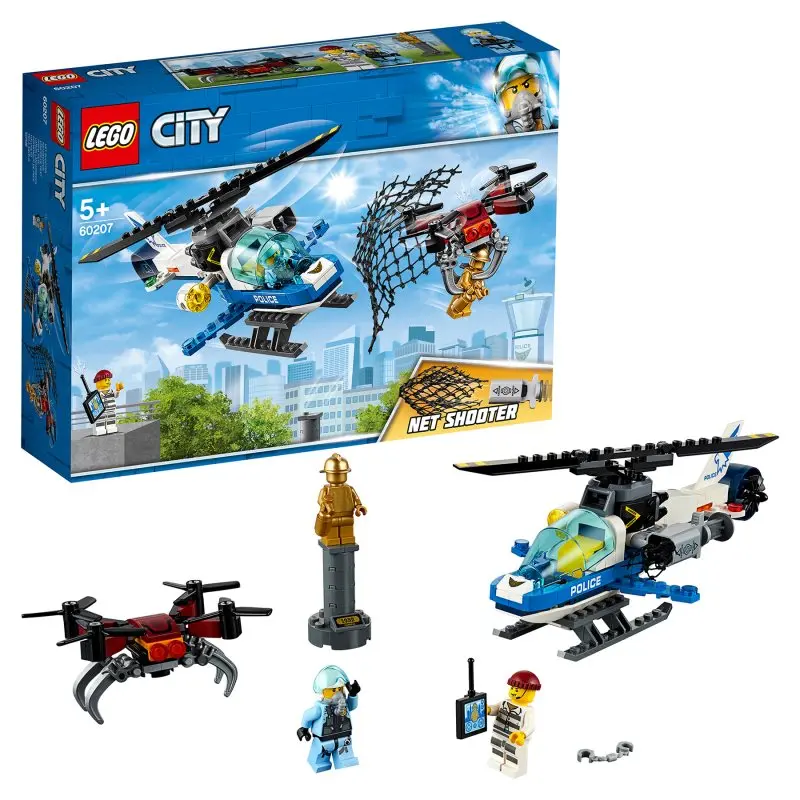 Конструктор LEGO City 60207 Воздушная полиция: погоня дронов | Игрушки и хобби