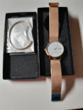 Ins-Reloj de pulsera de cuarzo japonés para mujer, accesorio de marca, resistente al agua, de oro rosa, sencillo, de acero inoxidable, 1 Juego