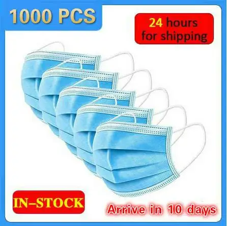

2500pcs DROPSHIPPING Disposable Anti dust mask mouth korean blue Face Mask