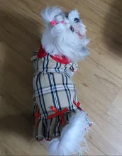 Dress Costume Dog-Puppy-Clothes PET PETCIRCLE Small Dog Classic Check Fit Pet-Cat All-Seasons